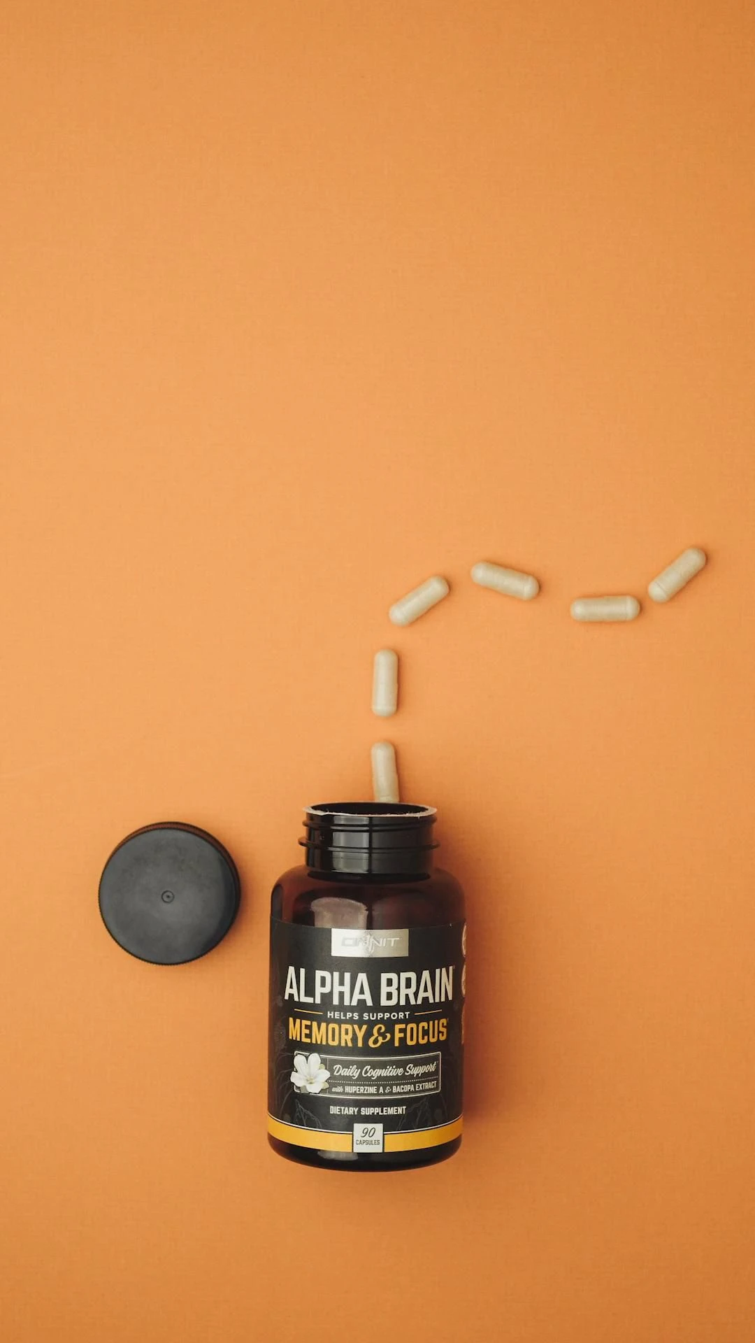 Alpha Brain supplement product ad