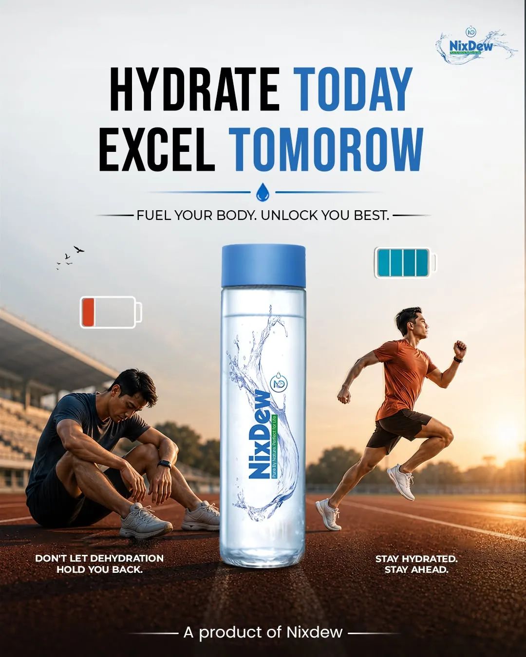 NixDew Water Bottle - Hydration for Performance
