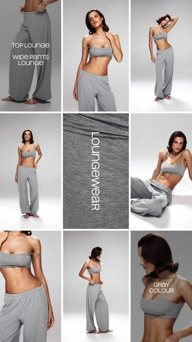 Loungewear nine-up model grid