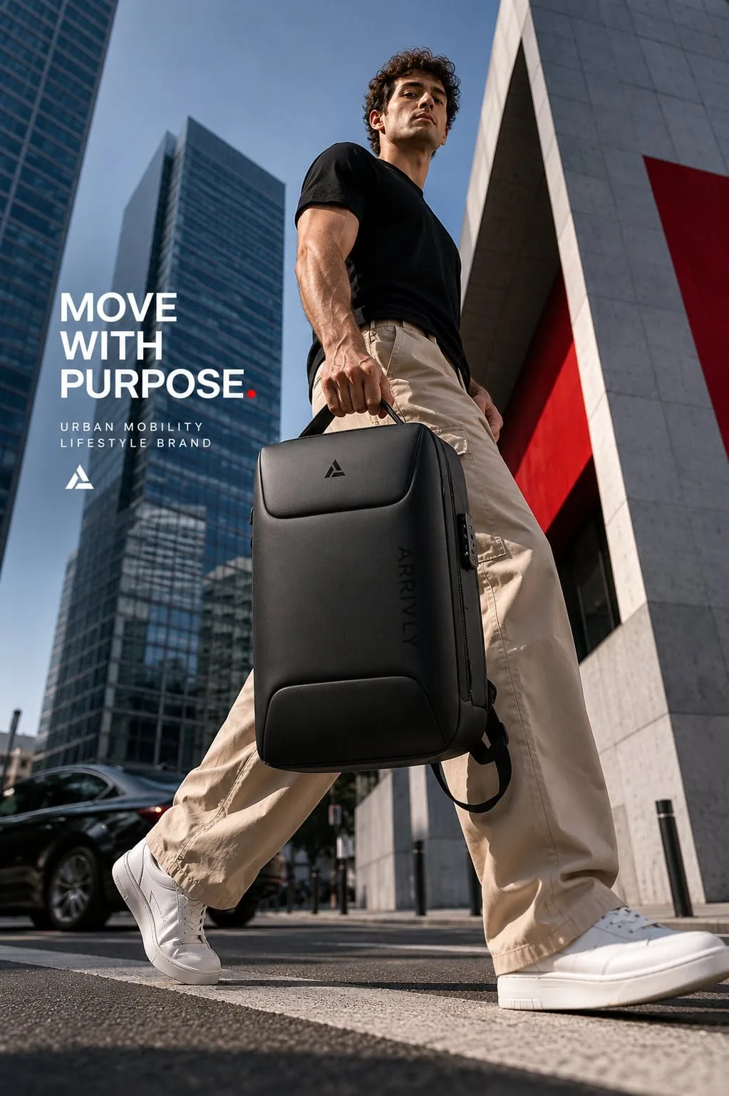 Urban-mobility backpack lifestyle hero
