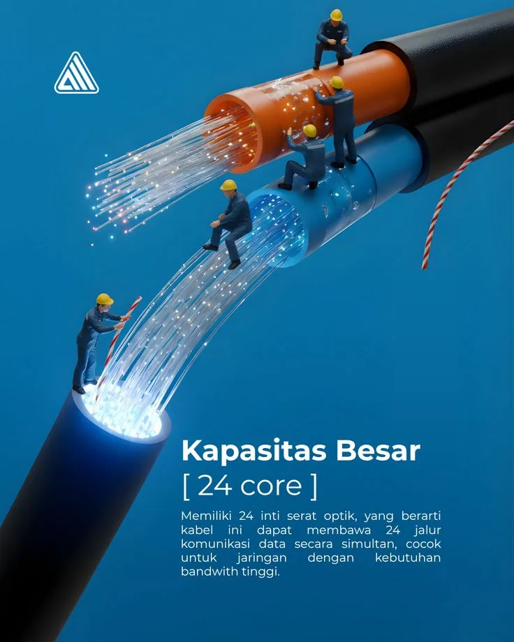 Miniature workers on fiber-optic cable