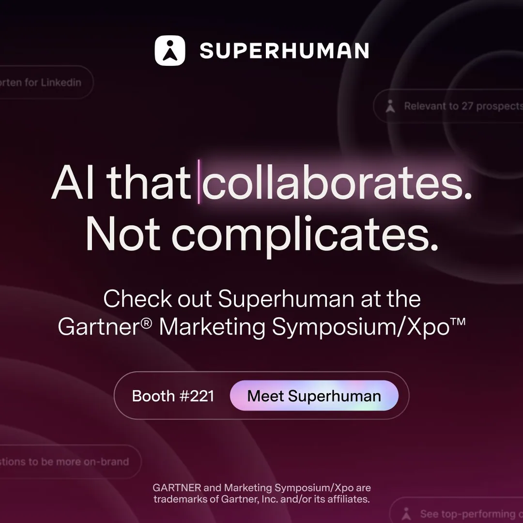 Superhuman UI - AI Collaboration Headline