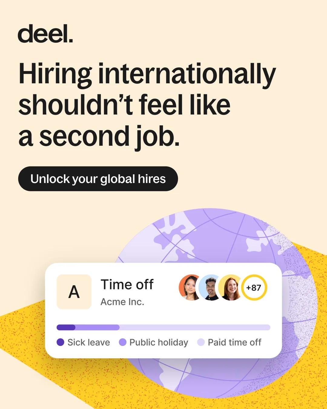Deel UI - Time off dashboard