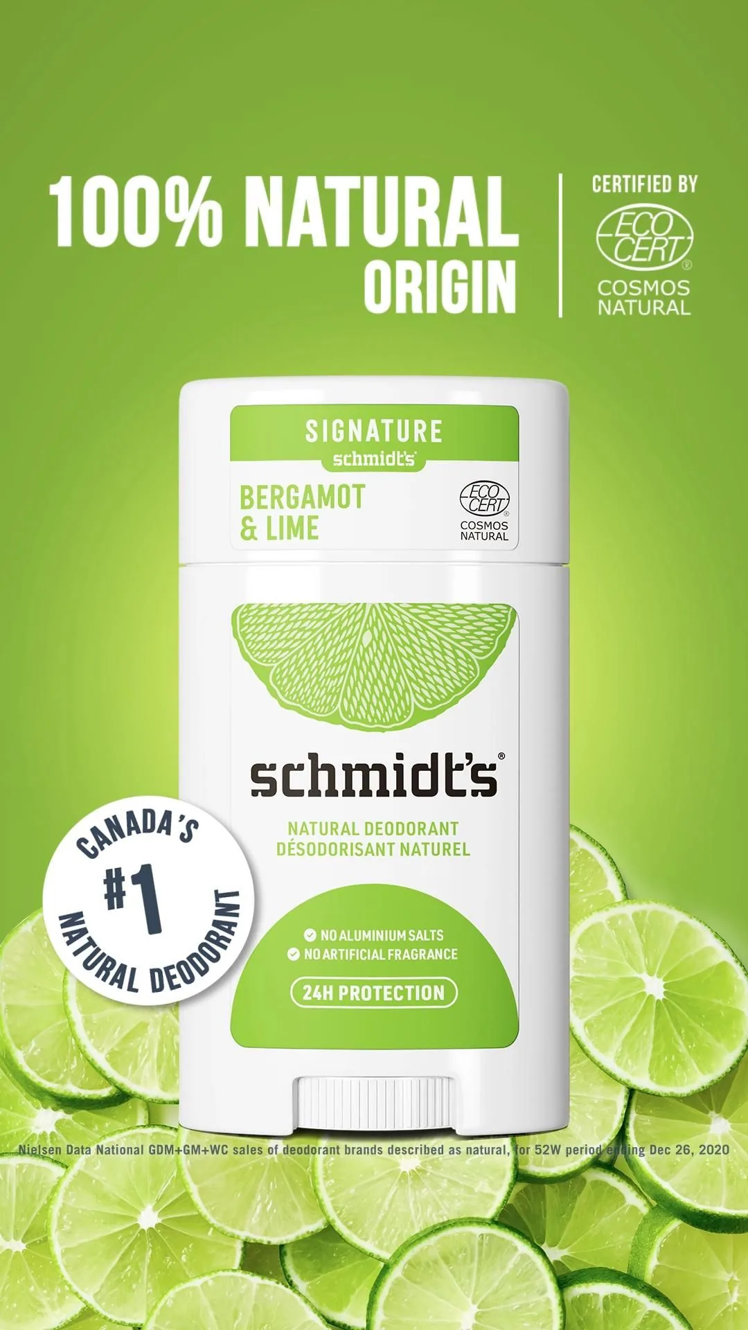 Schmidt's Natural Deodorant - 100% Natural Origin
