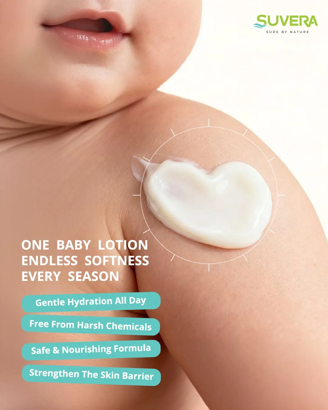 Baby-skin closeup with feature callouts