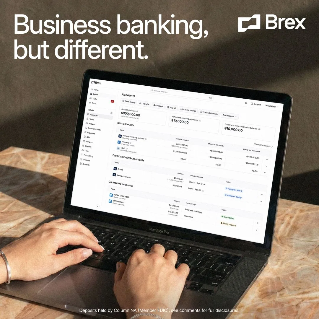 Brex Business Banking UI - Mockup
