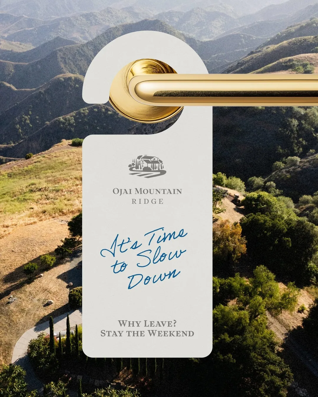 Ojai Mountain Ridge - Scenic Backdrop with Door Hanger