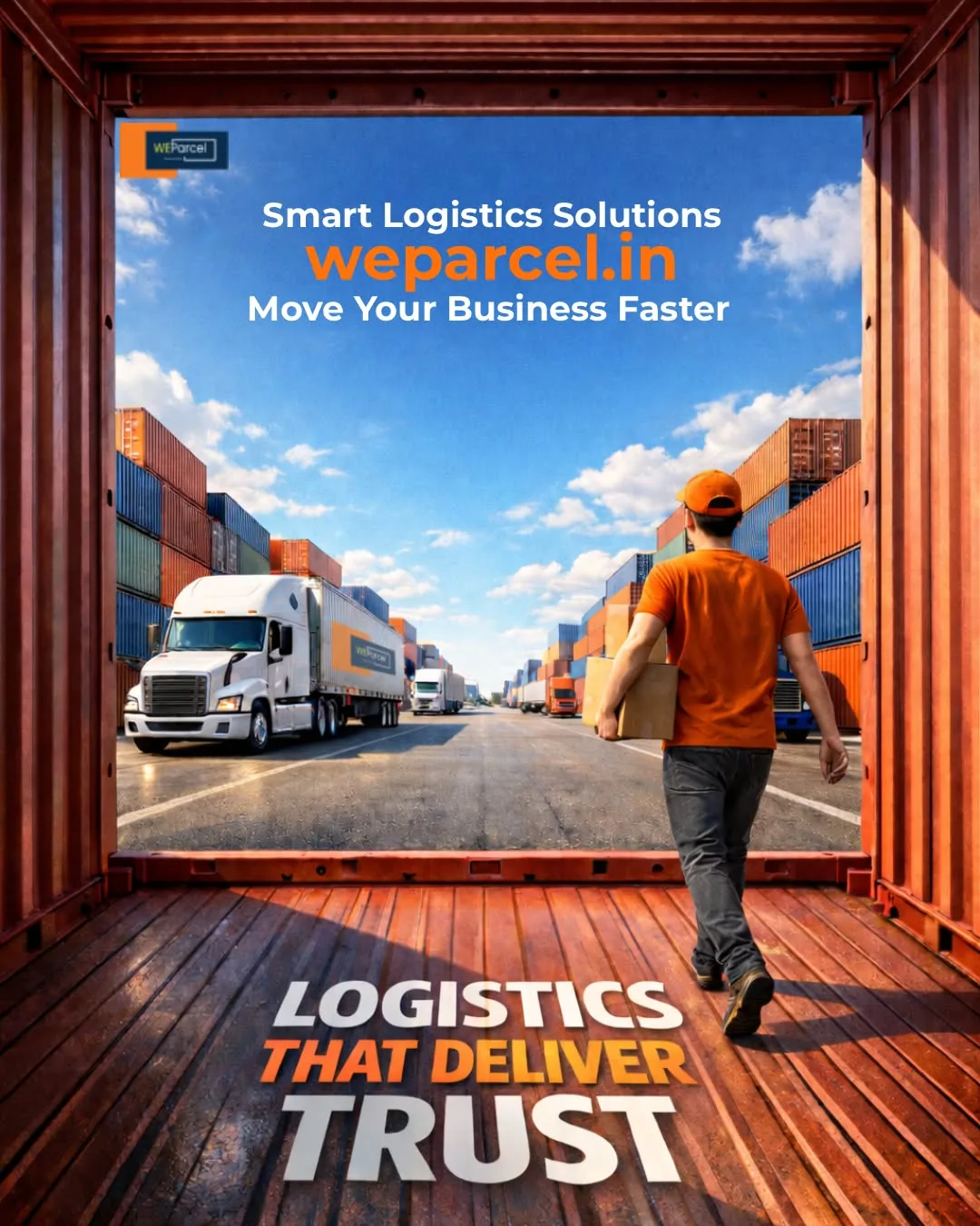 Shipping container portal logistics hero
