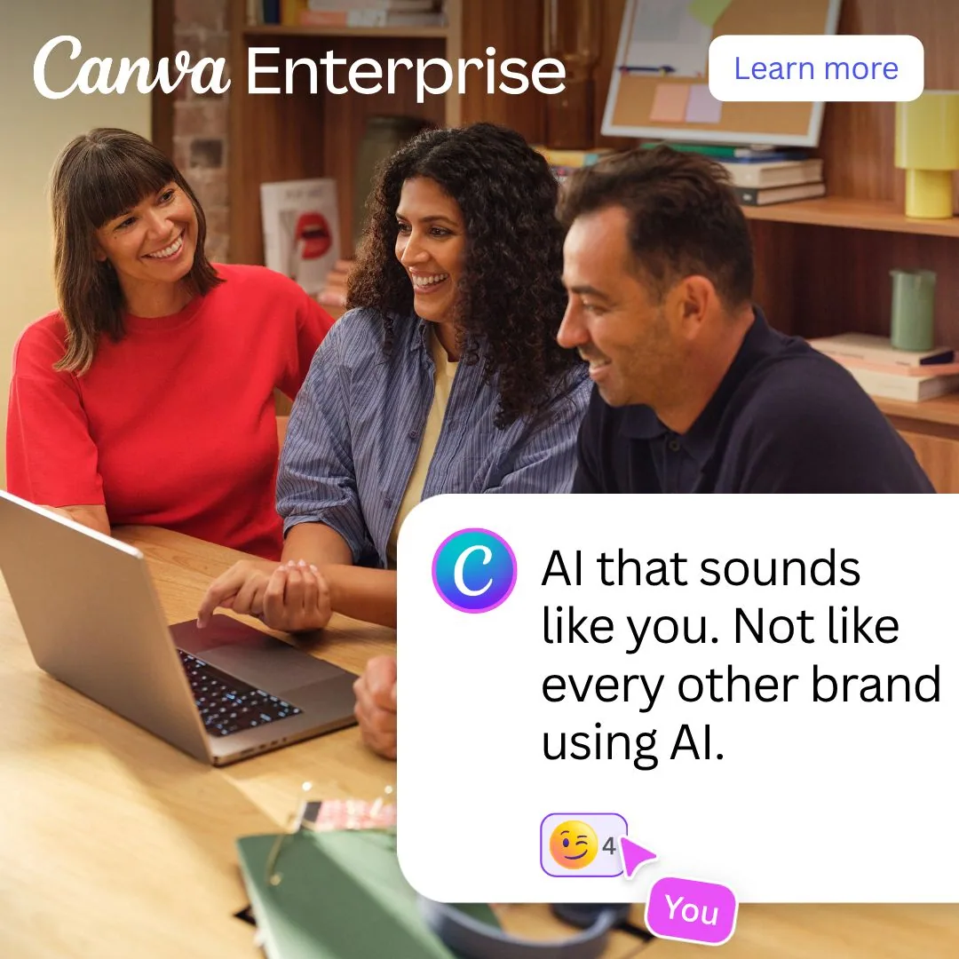 Canva Enterprise AI quote with CTA