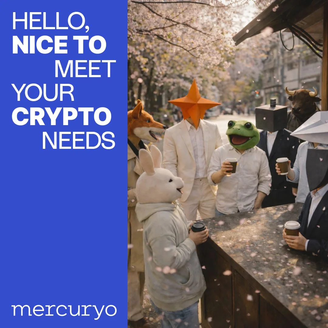 Crypto needs ad with masked figures