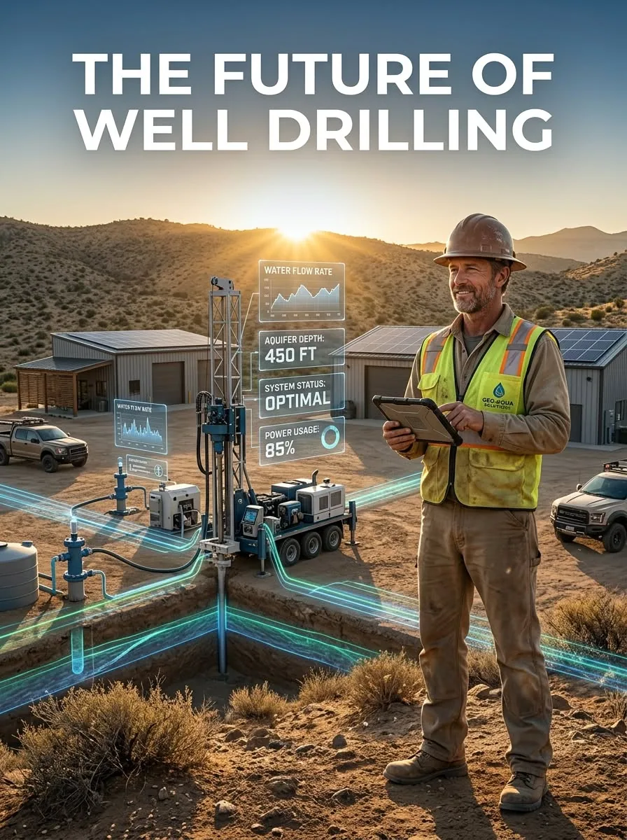 Field worker with data HUD overlay