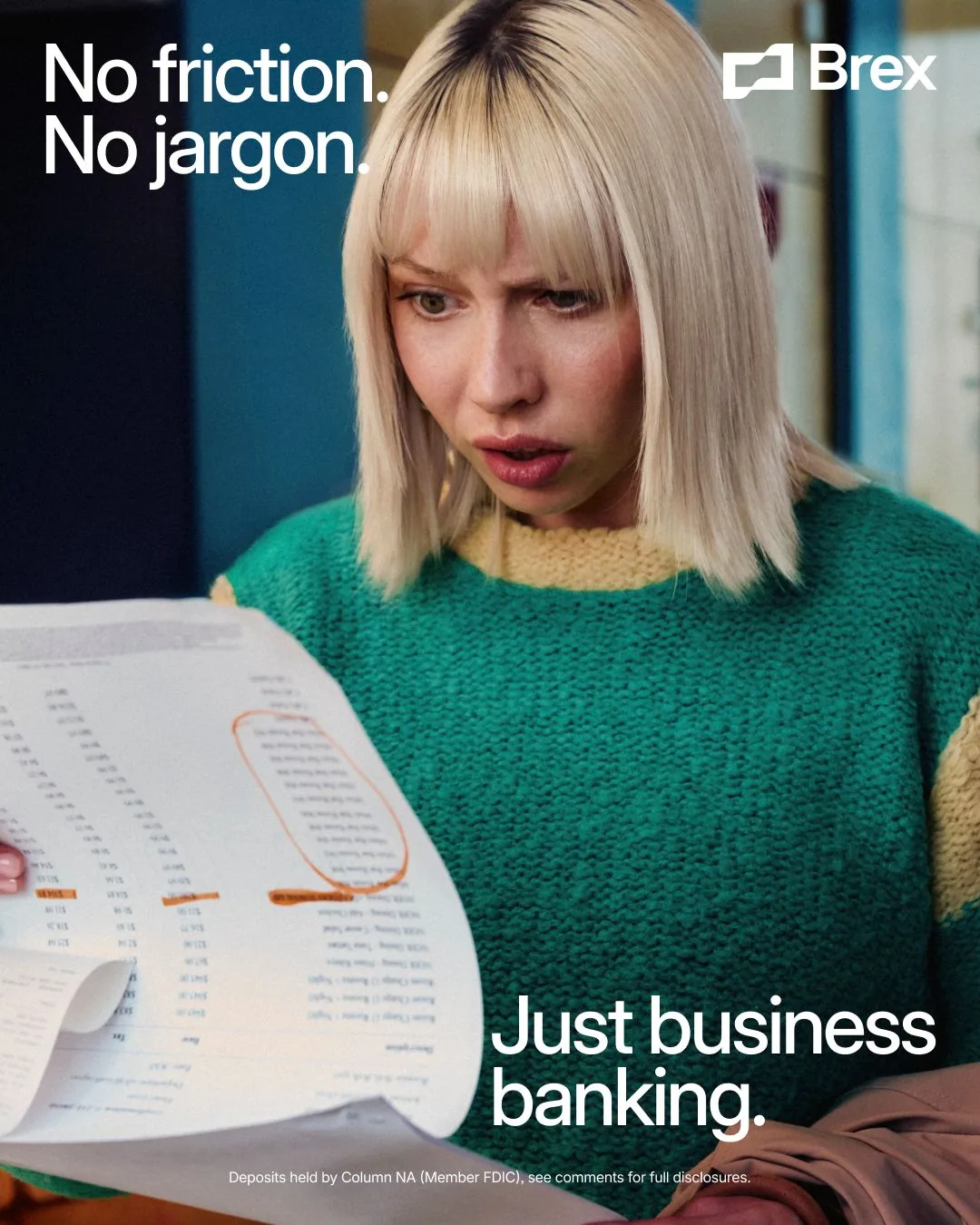 Brex Banking - Employee Reading Document