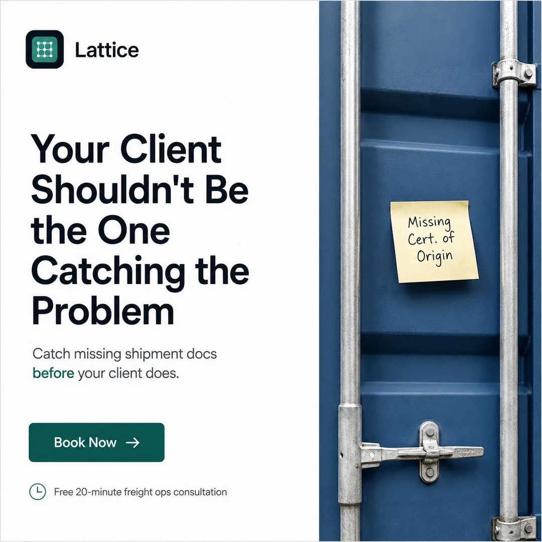 Lattice — Problem Headline with Shipping Container Background