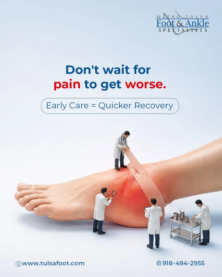 Miniature doctors on giant foot hero