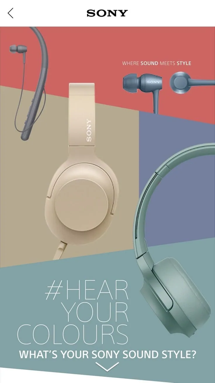 Color-block headphones range showcase