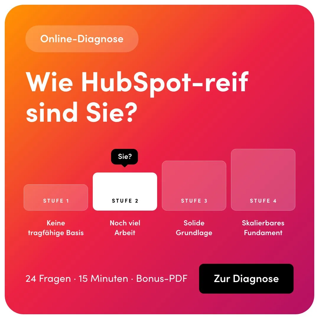 HubSpot Readiness Diagnostic - Stage Cards
