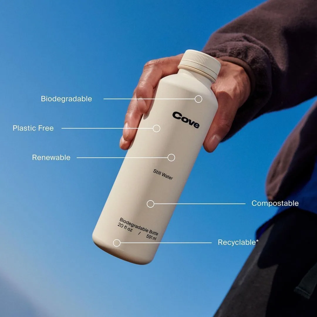 Cove bottle with benefit callouts