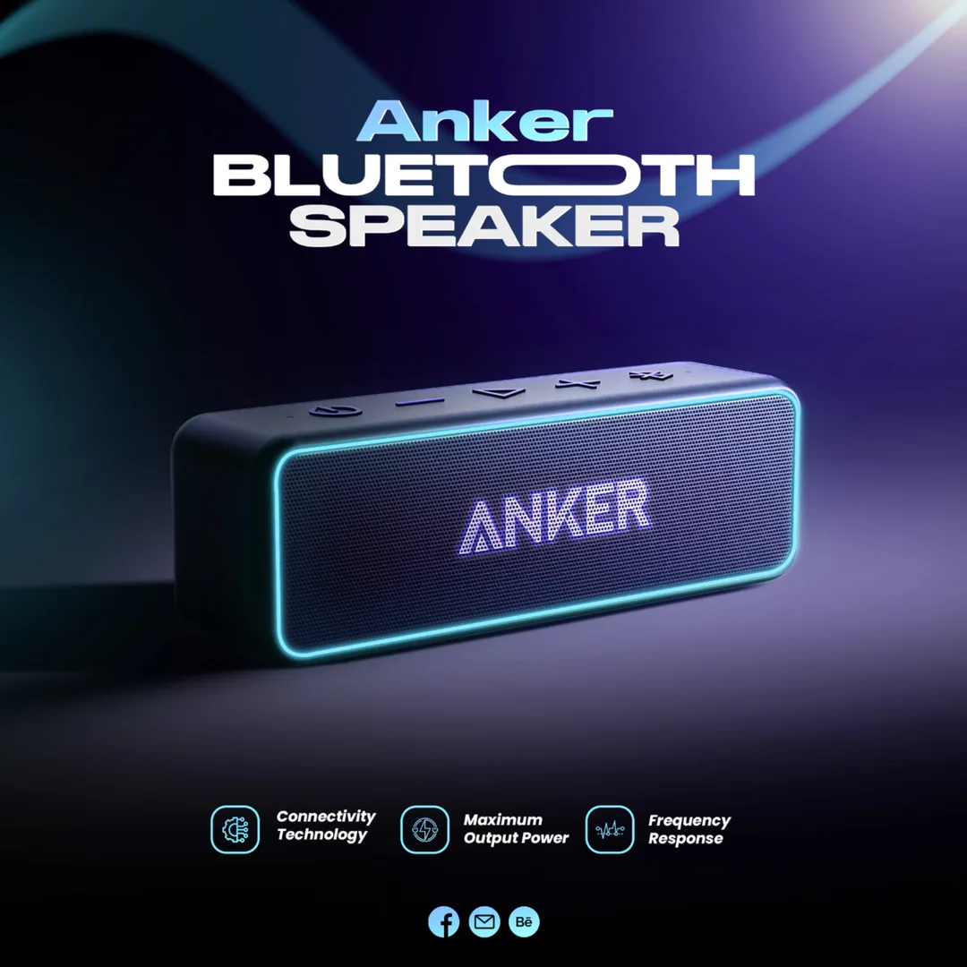 Anker Bluetooth Speaker — Feature Icons
