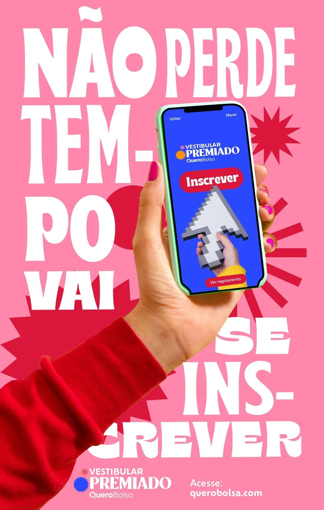 Don't waste time, sign up — bold type