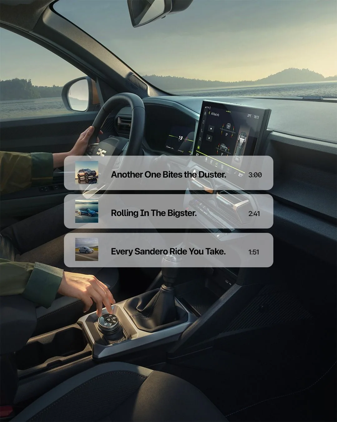 Product-in-context with playlist overlay