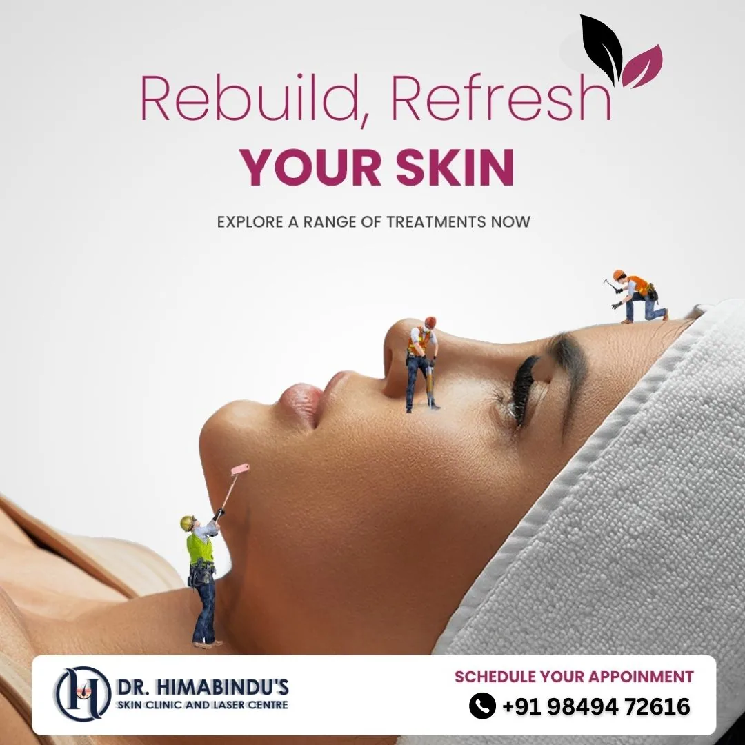 Miniature workers restoring skin hero
